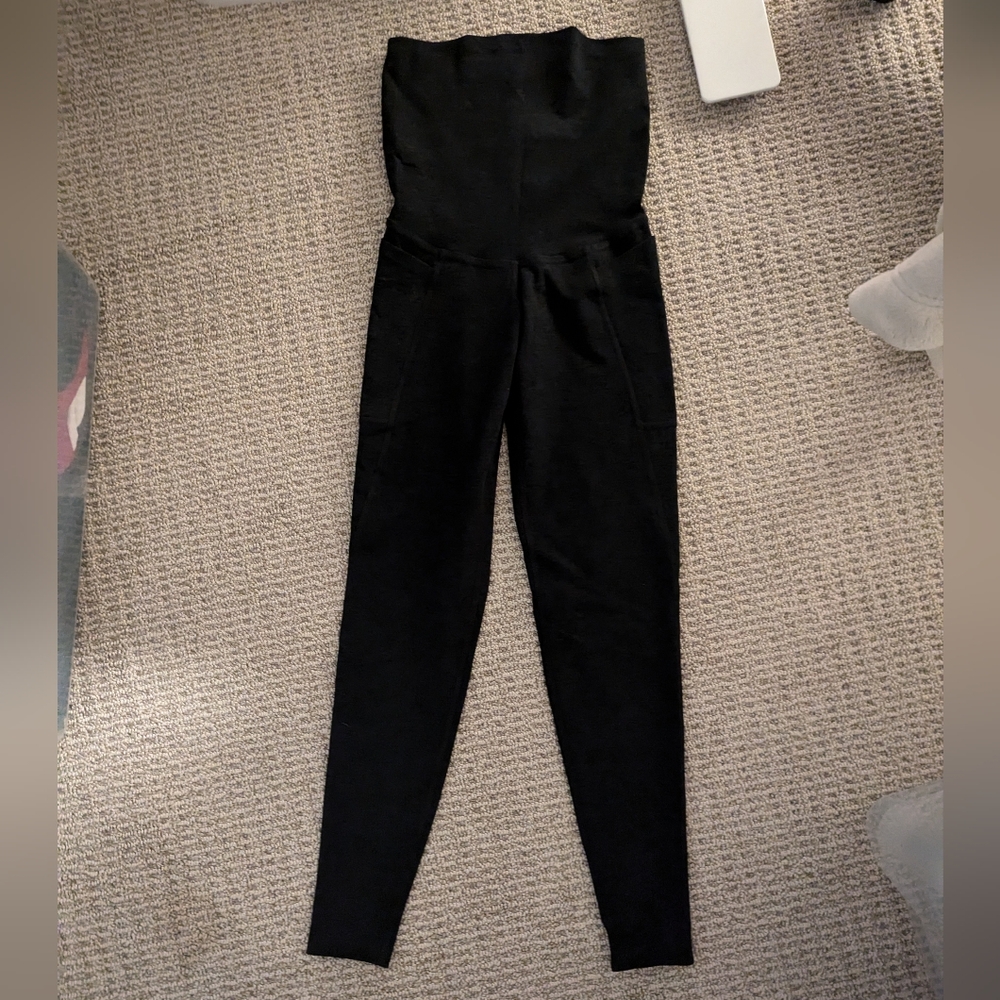 NWOT Beyond The Bump Spacedye Love The Bump Maternity Pocket Midi Legging, XS